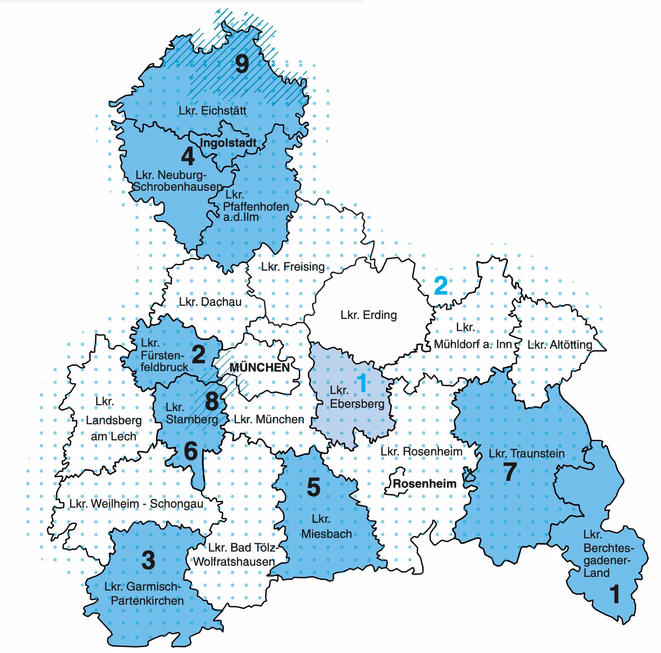 Karte Region Oberland